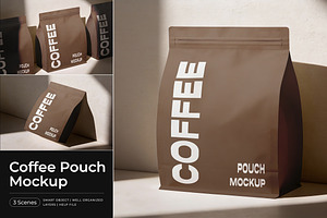 Coffee Pouch Mockup, a Packaging Mockup by Pitchlook.Studio