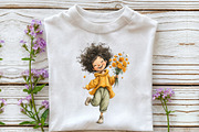 Watercolor Summer Girl Clipart, an Illustration by OK Design (Thumbnail 4 of 6)