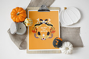 Spooky Halloween wreaths designs set, a Seasonal Illustration by PaperTrident (Thumbnail 11 of 16)