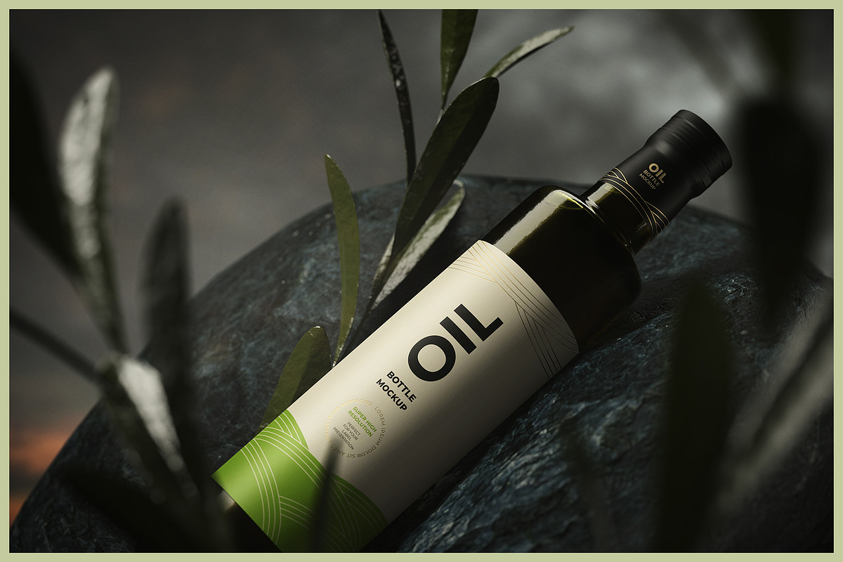Olive Oil Bottle Mockup, a Packaging Mockup by AY Mock-Ups (Photo 7 of 10)