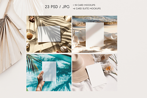 Card Mockup Bundle, Summer Mockups