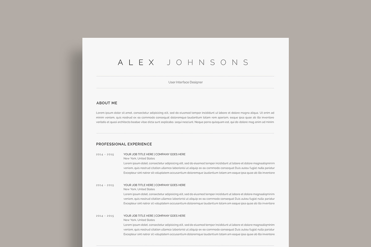 Word Resume, a Resume Template by paulresume (Photo 1 of 4)