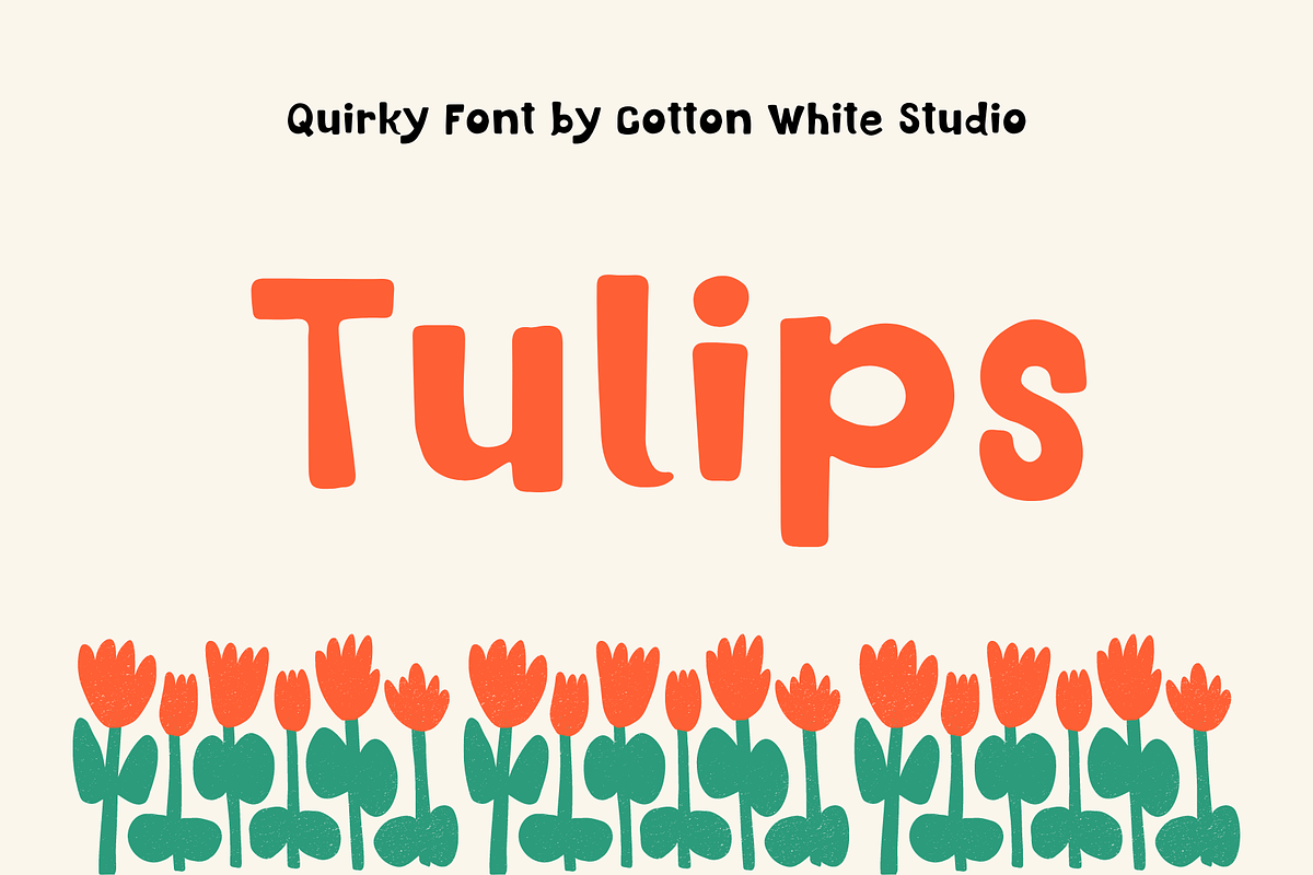Tulips, a Sans Serif Font by Sofia Skoog (Photo 1 of 10)