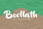 Boellath - Playful Bold Display Font, a Handwritten Font by Maenjari Std (Thumbnail 1 of 10)