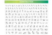 Construction and Building Line Icons, an Outline Icon by Tettygreen (Thumbnail 1 of 3)