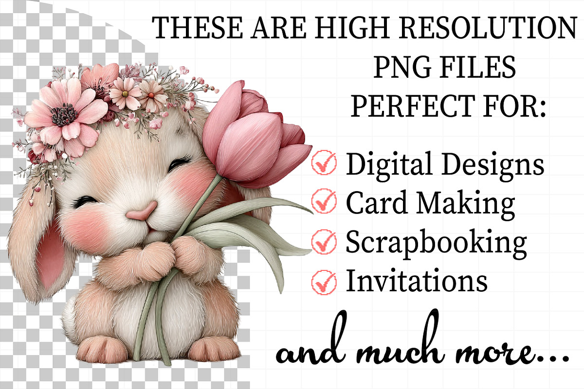 Whimsical Easter Bunny Clipart, an Illustration by Daily.Designs (Photo 2 of 8)