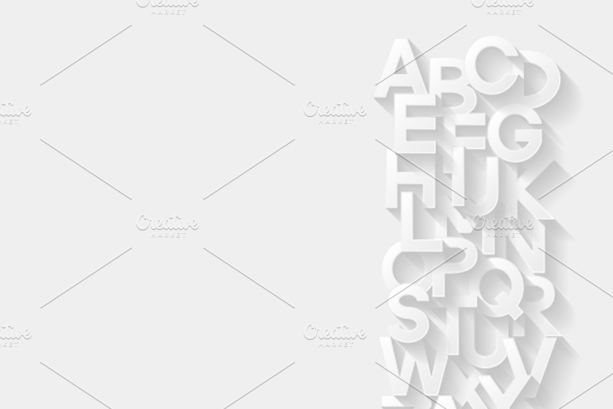 Set of backgrounds with alphabet
