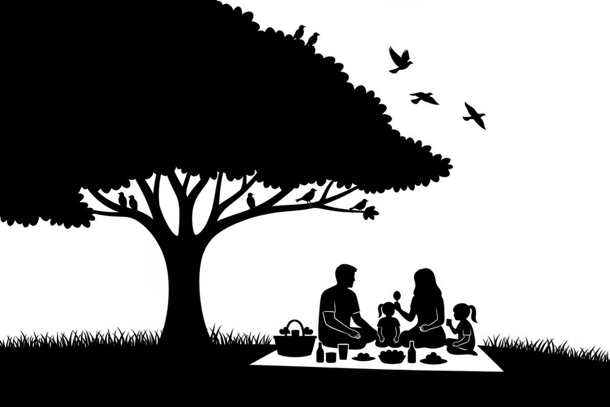 Charming summer picnic family, a Seasonal Illustration by Amazin_art (Photo 6 of 23)