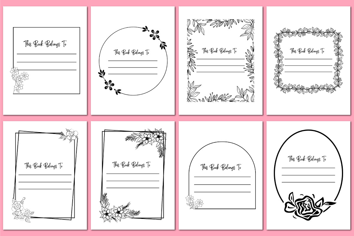 Ultimate This Book Belongs To, a Stationery Template by Shumaya (Photo 3 of 4)