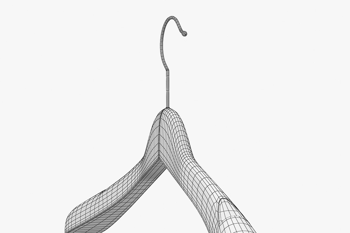 Wooden Clothes Hanger, an Object 3D Model by 3D_PikNik (Photo 12 of 19)