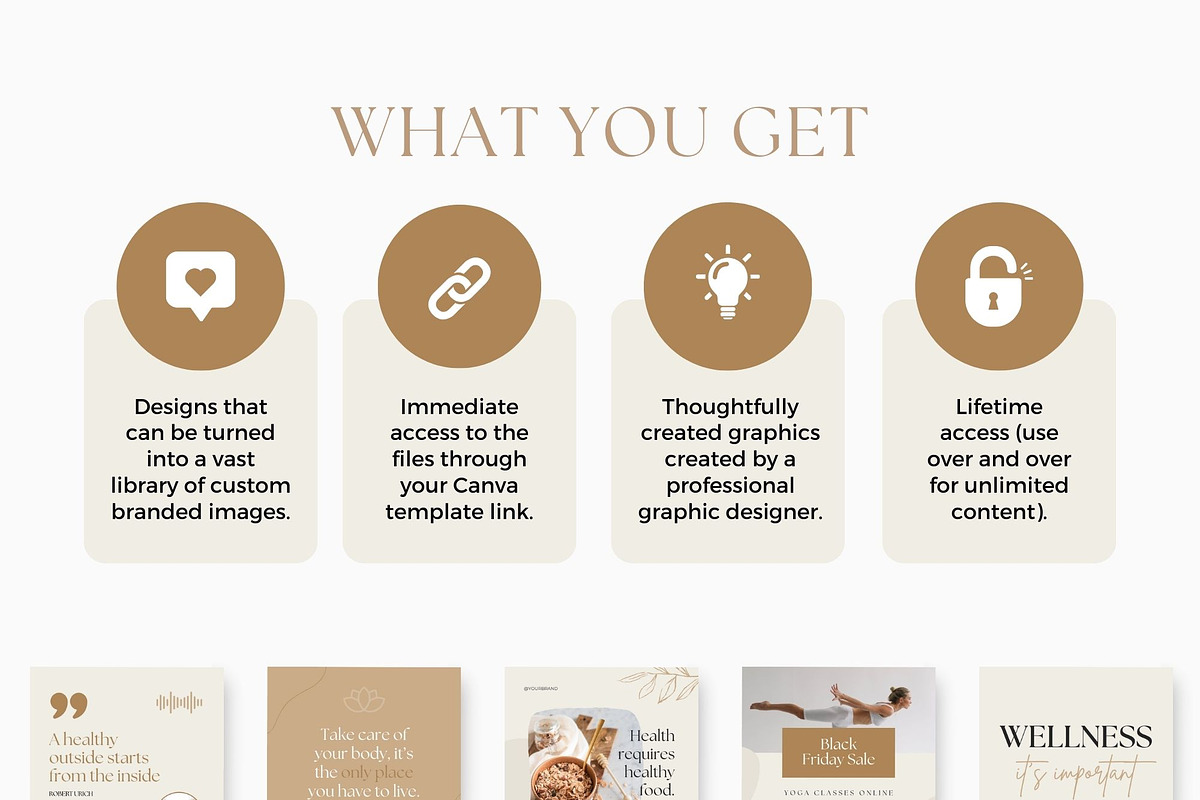 Health & Wellness Instagram Template, a Social Media Template by Ciera Design Templates (Photo 7 of 9)