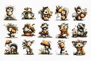 Quirky Woodland Animals PNG Clipart, a Seasonal Illustration by Craft Nest (Thumbnail 6 of 6)