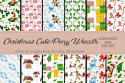 Holiday Pony Clipart & Pattern Bundl, an Object Graphic by Amarawolf's Art (Thumbnail 9 of 13)