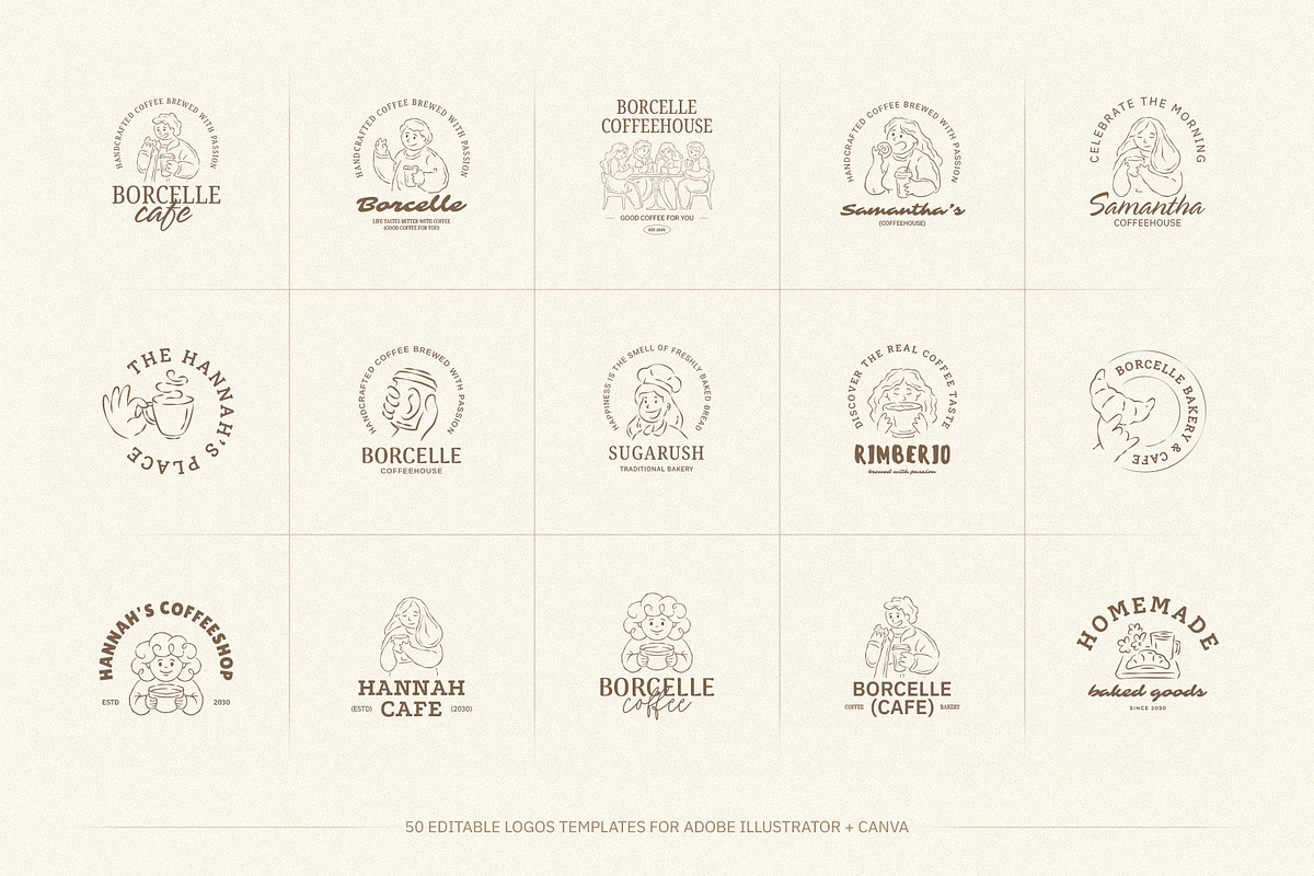 Whimsical Cafe & Bakery Branding Kit, a Branding & Logo Template by Vasya Kobelev (Photo 11 of 19)