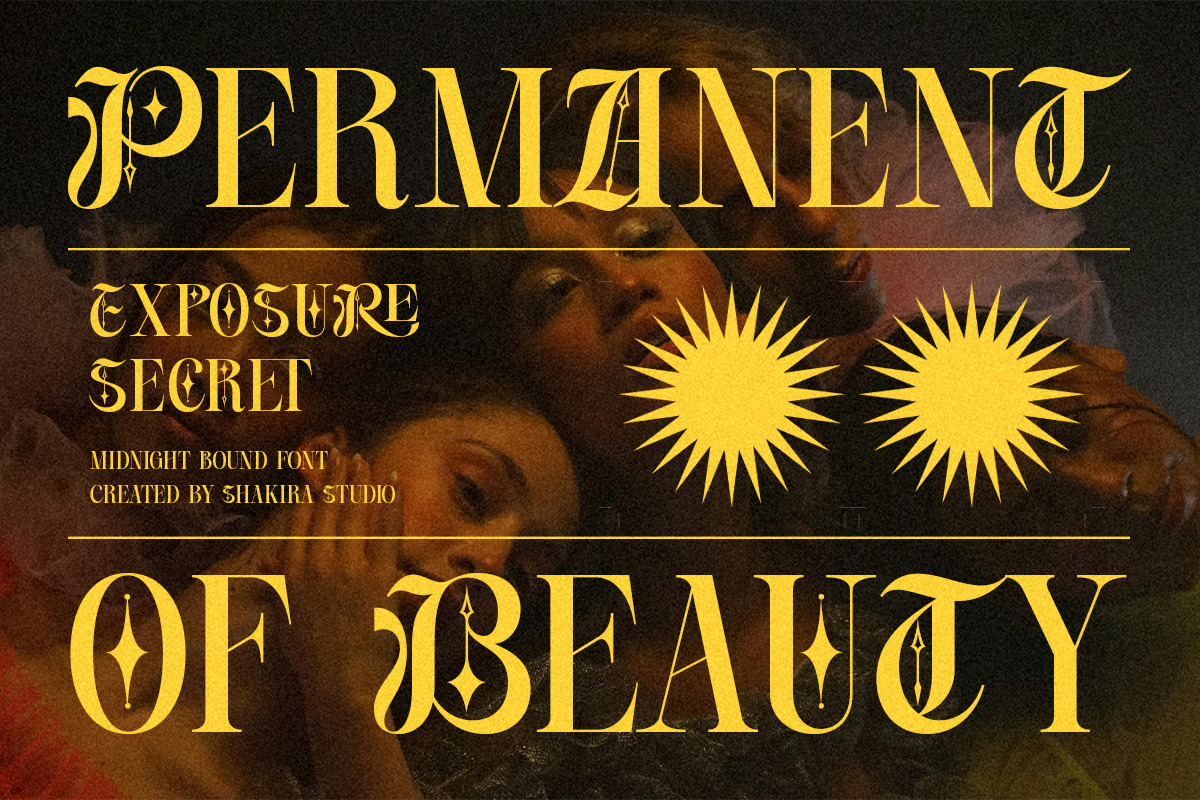 Midnight Bound - Blackletter x Serif, a Serif Font by Shakira Studio (Photo 8 of 10)