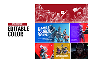 Gaming Social Media Templates Kit, a Social Media Template by Creathift (Thumbnail 2 of 7)