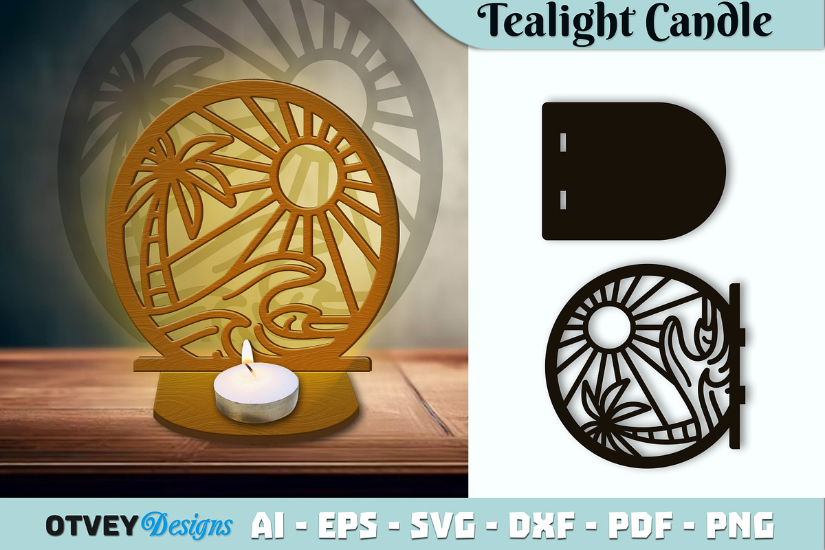 Beach Sunset Tealight Candle Holder, an Object Graphic by OTVEY DESIGN (Photo 11 of 13)