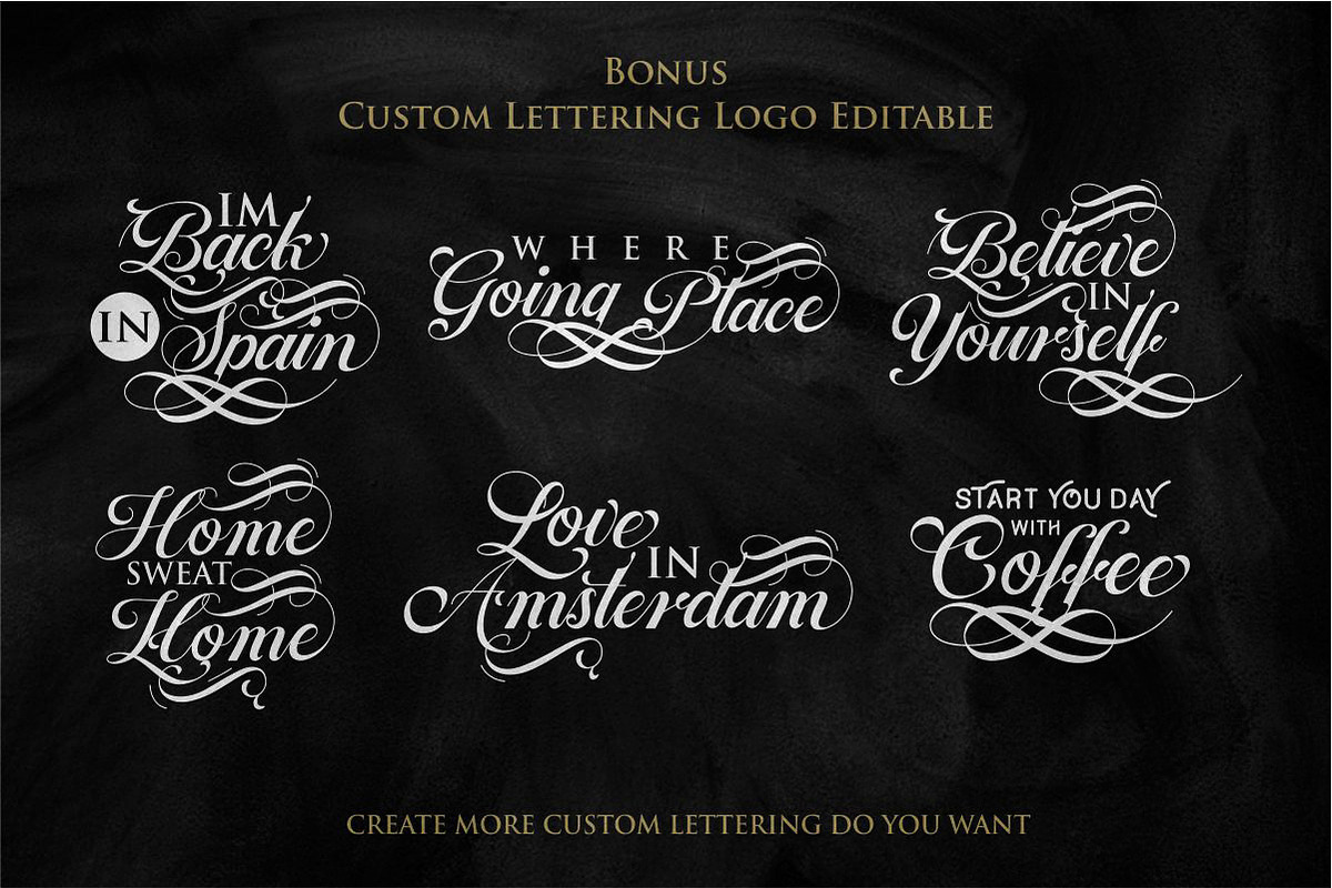 Ballegra Script Outline & Solid. preview 8