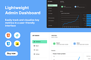 Lightweight Admin Dashboard Tailwind, a HTML Template by Dev-Sell Website Template (Thumbnail 1 of 3)