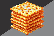 Cracker Watercolor Clipart, an Illustration by Black Bird Studio (Thumbnail 6 of 6)