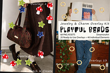 Playful Beads & Jewelry PNG Overlays by  in Graphics