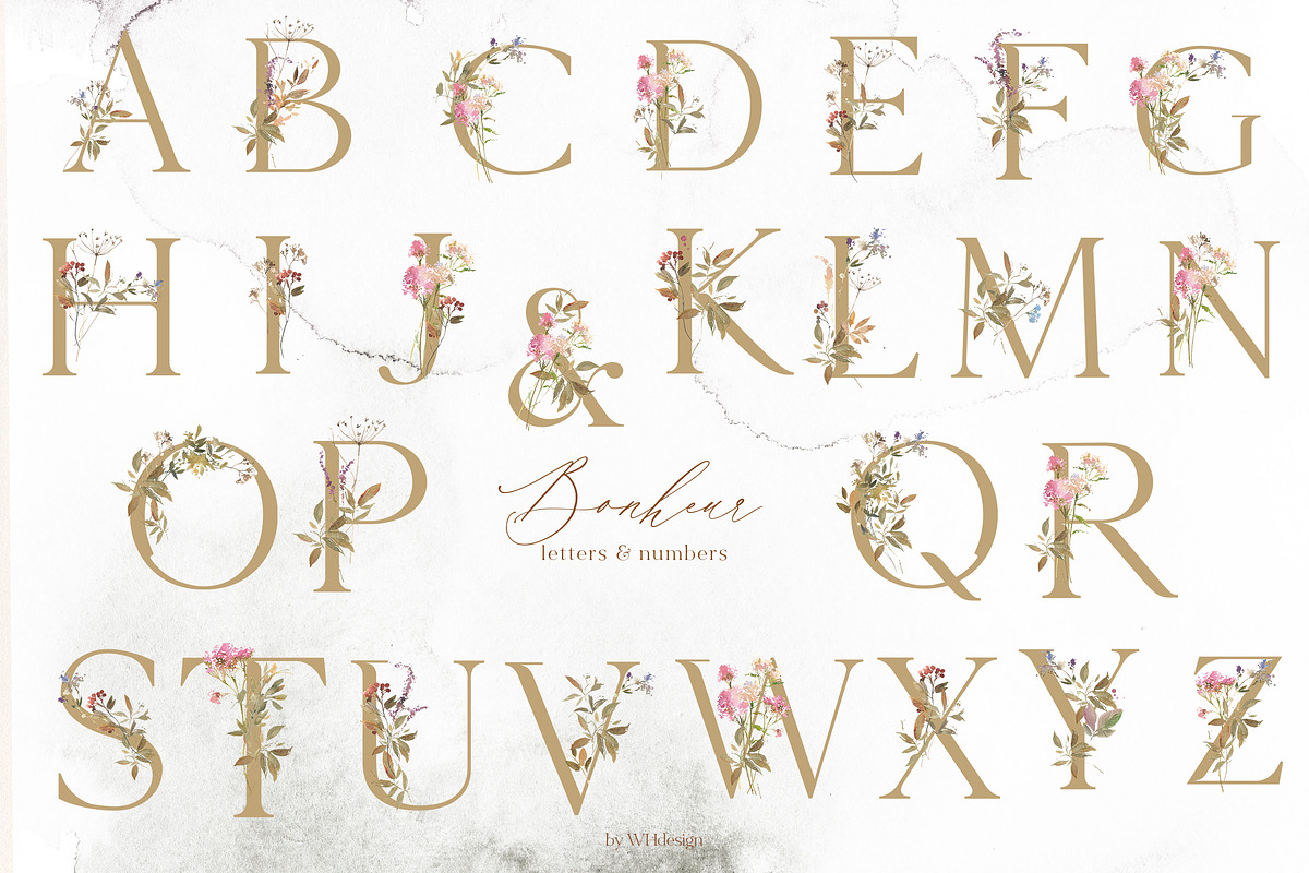 Bonheur Fall Florals Clip Art, an Illustration by whiteheartdesign (Photo 7 of 18)