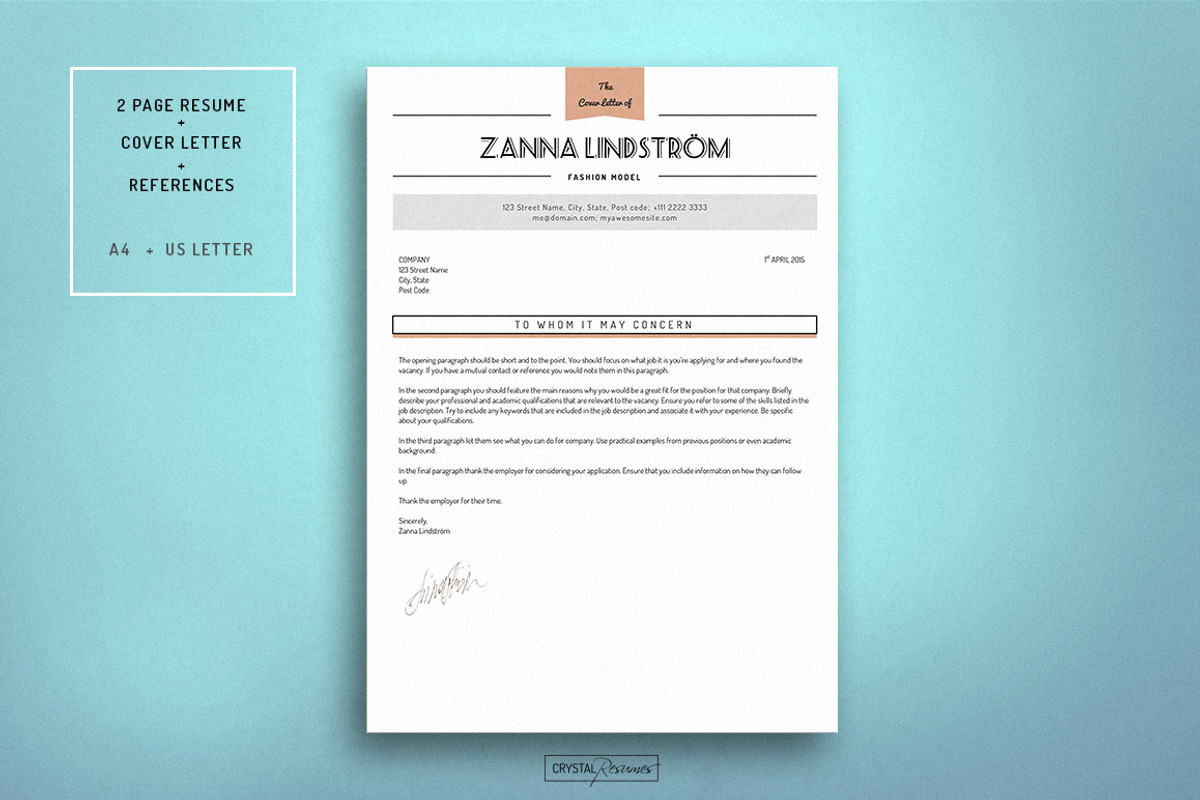 Resume CV template For Word, a Resume Template by CrystalResumes (Photo 2 of 4)