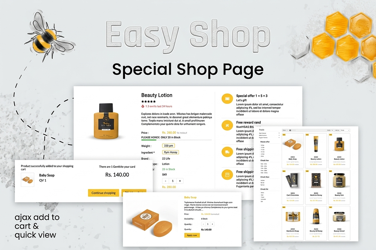 Theyni - Organic Honey Shopify Store, a Shopify Template by ThemesRain (Photo 3 of 3)