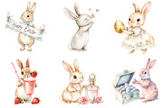 Easter Bunny Coquette Happy Easter, an Illustration by DreamArtGraphic (Thumbnail 2 of 4)