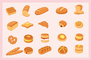 Bread and Bakery Food Collection, an Object Graphic by Artnivora.Std (Thumbnail 2 of 3)