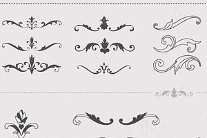 30 Hand Drawn Damask Elements