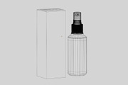 Spray bottle and box, an Object 3D Model by fahad121 (Thumbnail 5 of 7)