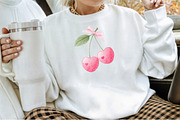 Cherry Coquette Pink Valentine Clipa, an Illustration by Sublimation Artist (Thumbnail 4 of 6)