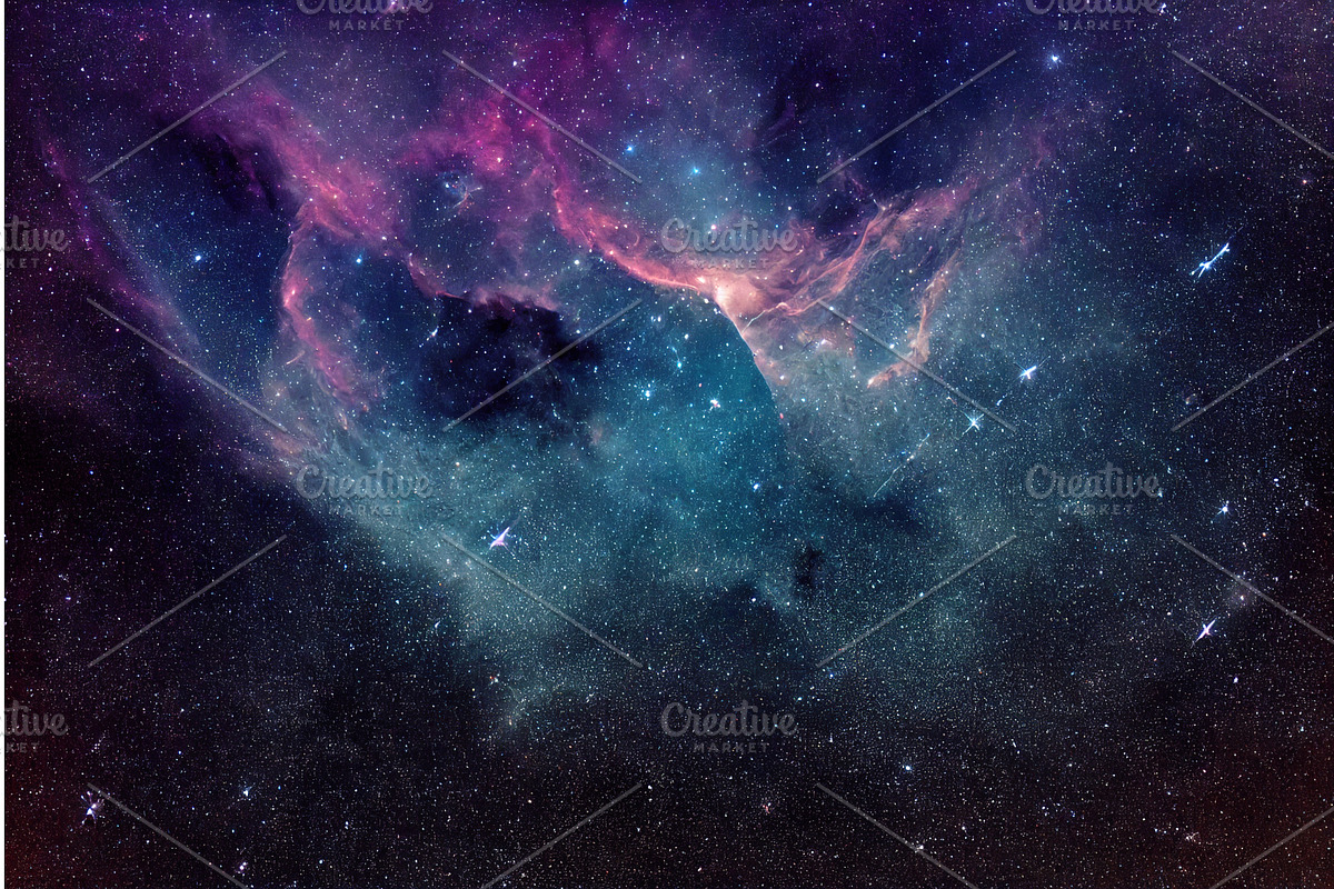 Night scene milky way in space, a Texture Illustration by Sergey Kotenev