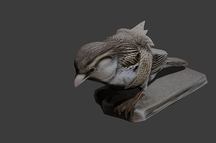 Bound Winged Sparrow Symbolic 3D Mo, an Animal 3D Model by Temer