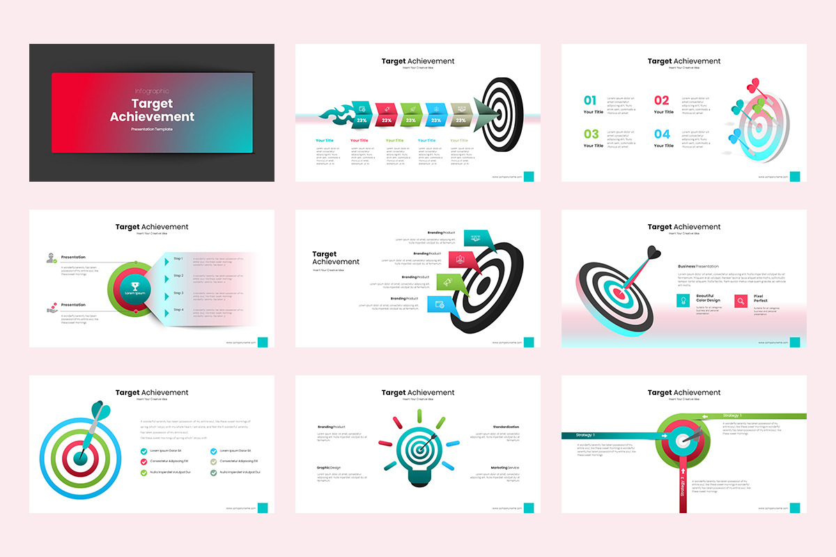 Target Achievement PowerPoint, a Presentation Template by Stock Shape