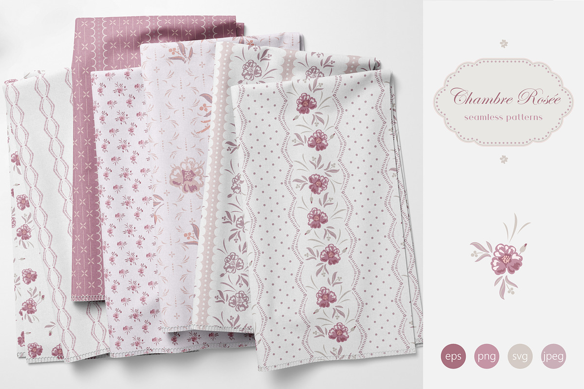 Chambre Rosée - Seamless Patterns, a Pattern Graphic by InaCorart (Photo 1 of 8)