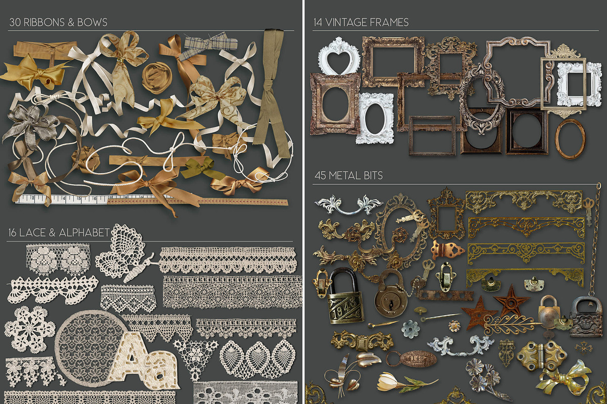 Vintage Ephemera Old Papers Bundle, a Pattern Graphic by Posh Papers & Patterns (Photo 5 of 24)