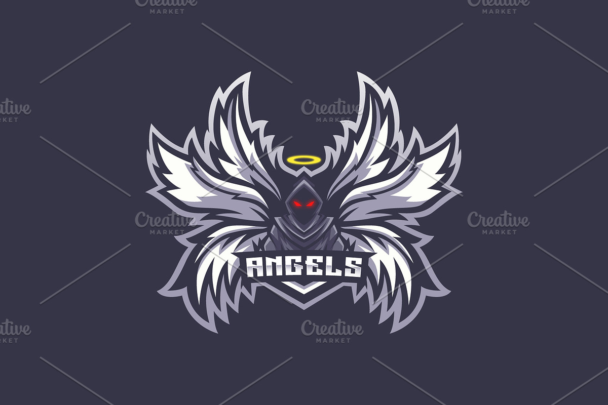 Angel Skull Mascot Esport Logo, a Branding & Logo Template by prps.std (Photo 3 of 3)