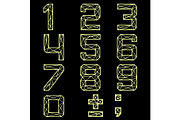 Gold numbers on a black background, an Outline Icon by RODINA (Thumbnail 1 of 3)