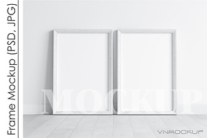 White Frames Mockup PSD JPG, a Print Template by VNmockup