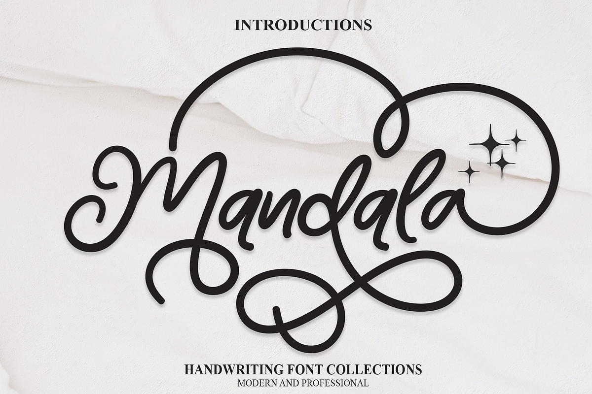 Mandala | Script Font, a Script Font by Scratchones (Photo 1 of 6)