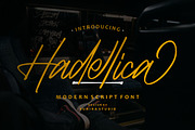 Hadellica - Modern Script, a Script Font by VUNIRA (Thumbnail 1 of 6)