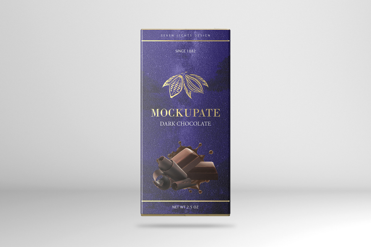 Chocolate Bar Packaging Mockup, a Packaging Mockup by Seven Lights (Photo 3 of 17)