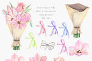Watercolor tulip Flowers clipart, a Seasonal Illustration by Daryartsy (Thumbnail 8 of 9)