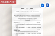 Clean Minimalist Resume Template, a Resume Template by OkiDocs Resume Templates (Thumbnail 1 of 11)