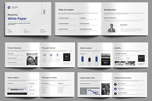 Business White Paper Design Template, a Brochure Template by MightyDesign