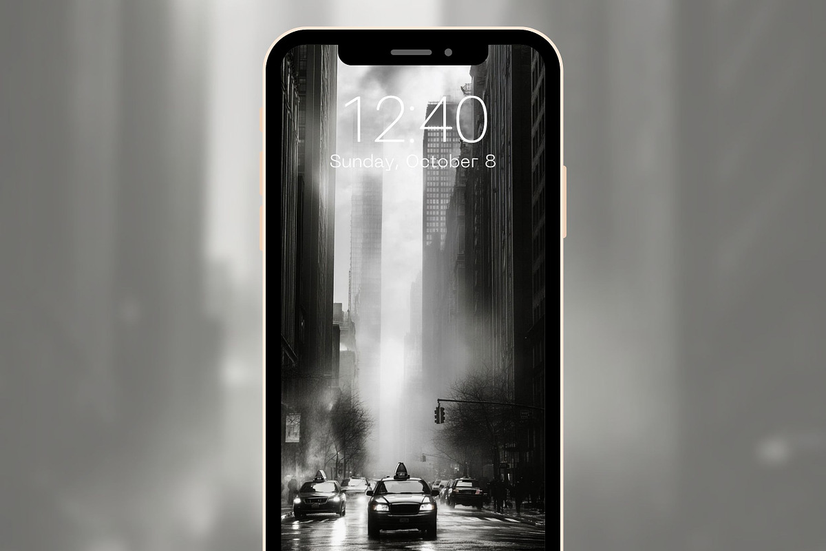 Black & White NYC Cityscape phone ba, a Graphic by Kalindiprints (Photo 5 of 6)