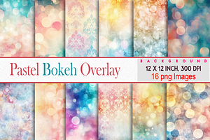 Watercolor Pastel Bokeh Overlay, a Pattern Graphic by Printable Treasure