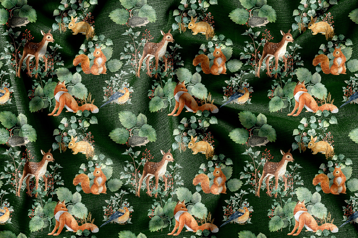 Woodland stories watercolor set, an Animal Illustration by Lososenok (Photo 10 of 12)
